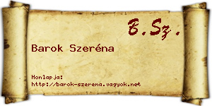 Barok Szeréna névjegykártya